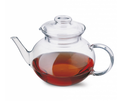 TEA FOR ONE - TEEGLAS LYRA MIT METALLSIEB UND GLASDECKEL | Teesiebe
