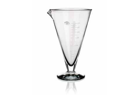 MEASURE GRADUATED, CONICAL WITH GLASS BASE AND GRADUATION