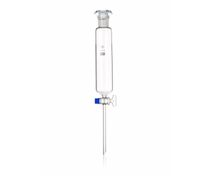 FUNNEL SEPARATORY, CYLINDRICAL WITH GLASS STOPPER SJ, WITHOUT GRADUATION