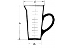 MEASURE GRADUATED, CONICAL WITH GRADUATION AND HANDLE