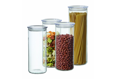4 PIECE STORAGE CONTAINER SET WITH PLASTIC LID