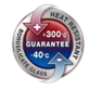 Garance použití při teplotě od -40°C do +300°C