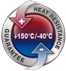 Benutzungsgarantie bei Temperatur von -40°C bis +150°C