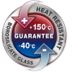 Guaranteed for use at temperatures between -40°C and +150°C