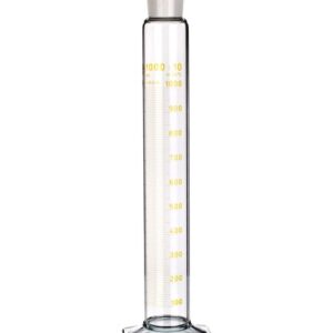 MEASURING CYLINDER WITH NZ AND PLASTIC STOPPER, BROWN GRADUATION, CLASS B