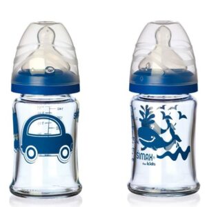 SIMAX Souprava  kojeneckých lahví, 150 ml - modrá