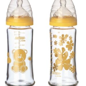 SIMAX Souprava  kojeneckých lahví, 250 ml - žlutá